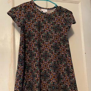 LuLaRoe Spirograph Design Leggings Material Scarlett Dress Size 8